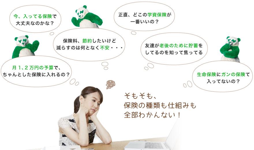 そもそも、保険の種類も仕組みも全部わかんない！